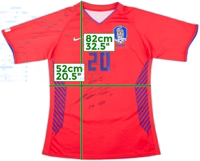 2006-08 South Korea Signed Home Shirt #20 - 8/10 - (XXL)