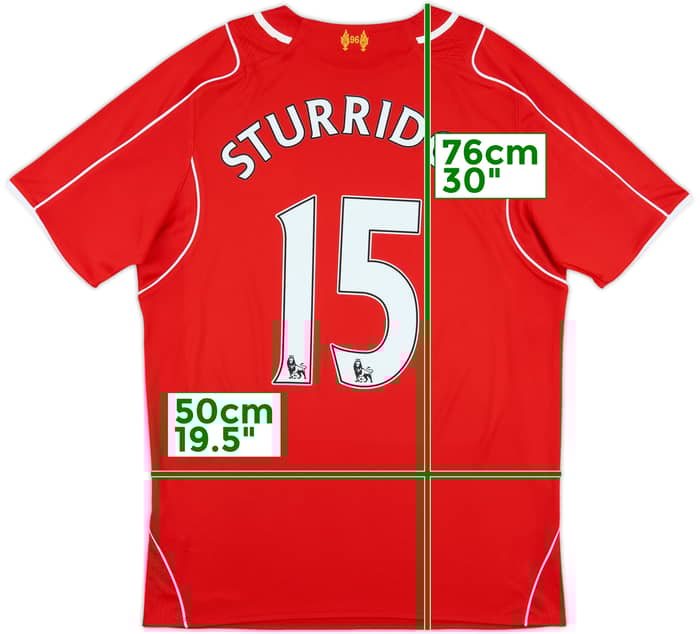 2014-15 Liverpool Home Shirt Sturridge #15 - 7/10 - (M)