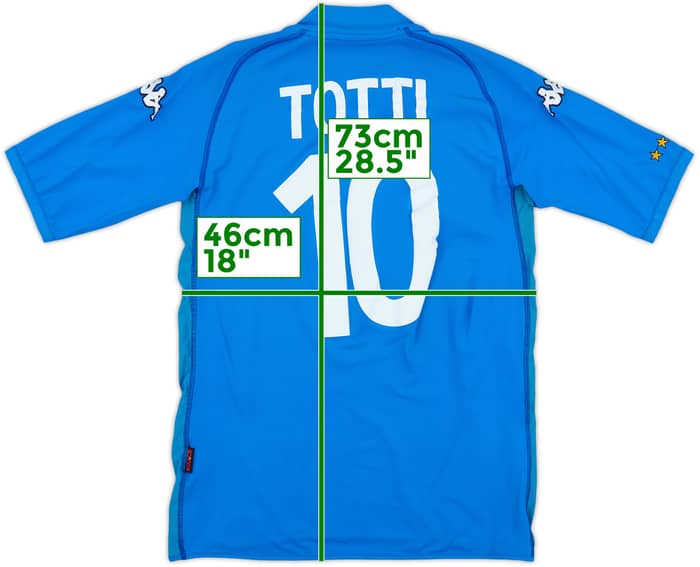 2002 Italy Home Shirt Totti #10 - 6/10 - (M)