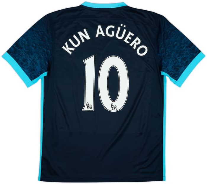 2015-16 Manchester City Away Shirt Kun Aguero #10 - 8/10 - (XL)