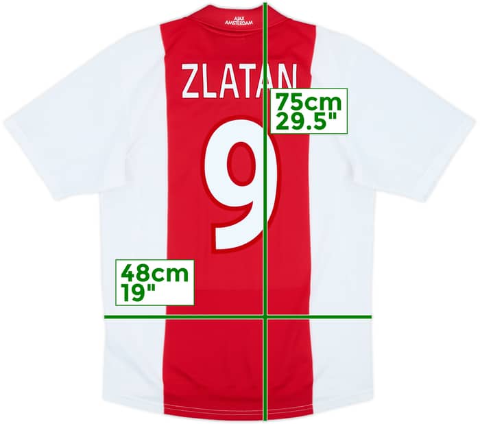 2001-02 Ajax Home Shirt Zlatan #9 - 8/10 - (S)