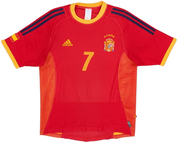 2002-04 Spain Home Shirt Raul #7 - 8/10 - (M)