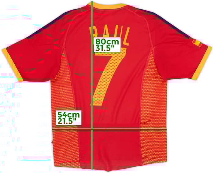 2002-04 Spain Home Shirt Raul #7 - 8/10 - (M)