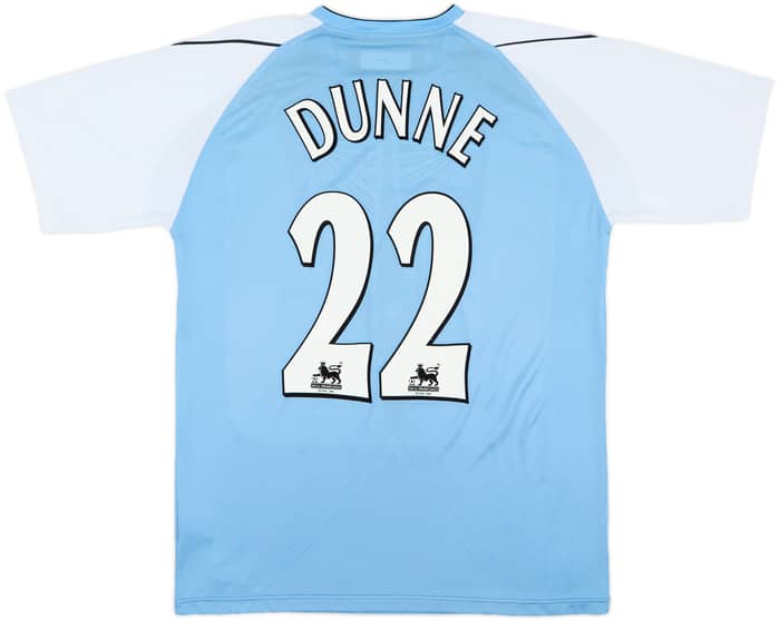 2006-07 Manchester City Home Shirt Dunne #22 - 8/10 - (L)