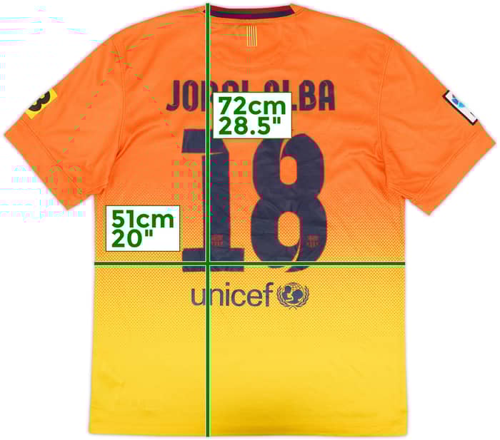 2012-13 Barcelona Away Shirt Jordi Alba #18 - 6/10 - (M)