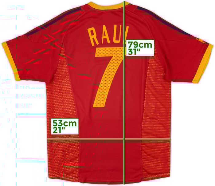 2002-04 Spain Home Shirt Raul #7 - 7/10 - (L)