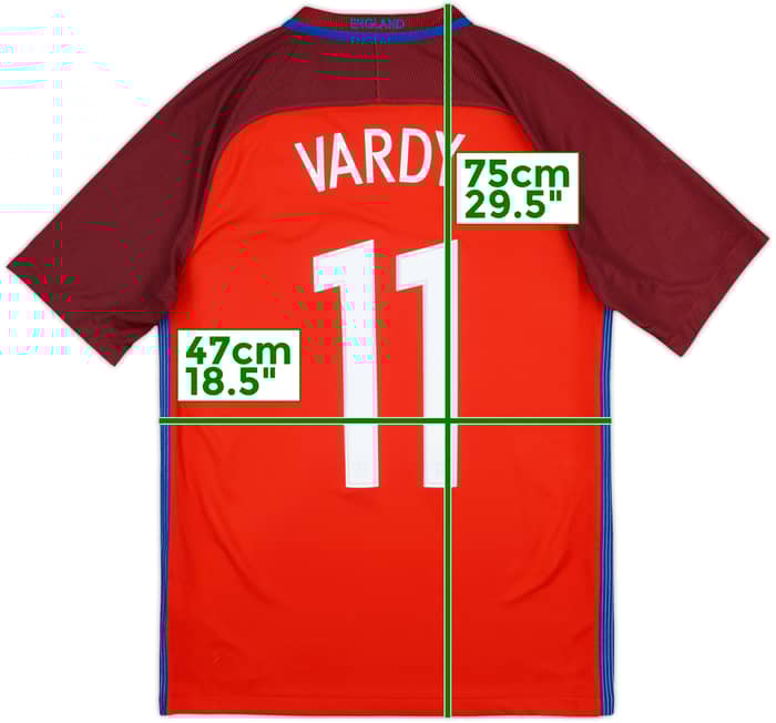 2016-17 England Away Shirt Vardy #11 - 7/10 - (S)