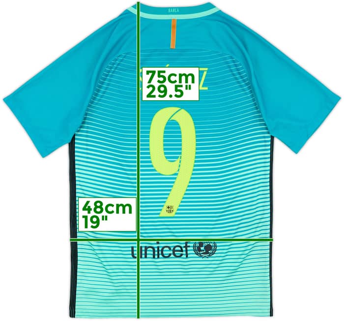 2016-17 Barcelona Third Shirt Suarez #9 - 8/10 - (S)