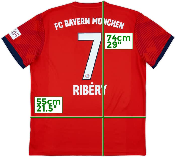 2018-19 Bayern Munich Home Shirt Ribery #7 - 7/10 - (L)