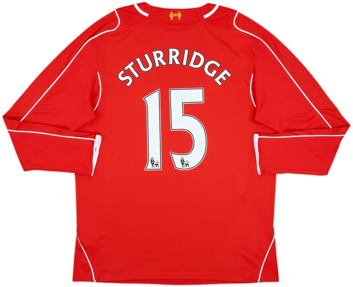 2014-15 Liverpool Home L/S Shirt Sturridge #15 - 7/10 - (XL)