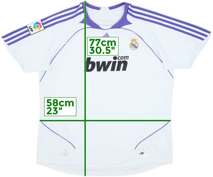2007-08 Real Madrid Home Shirt - 6/10 - (Women's XL)