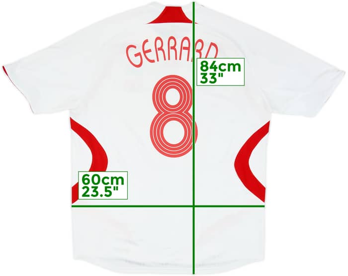2007-08 Liverpool Away Shirt Gerrard #8 - 7/10 - (XL)
