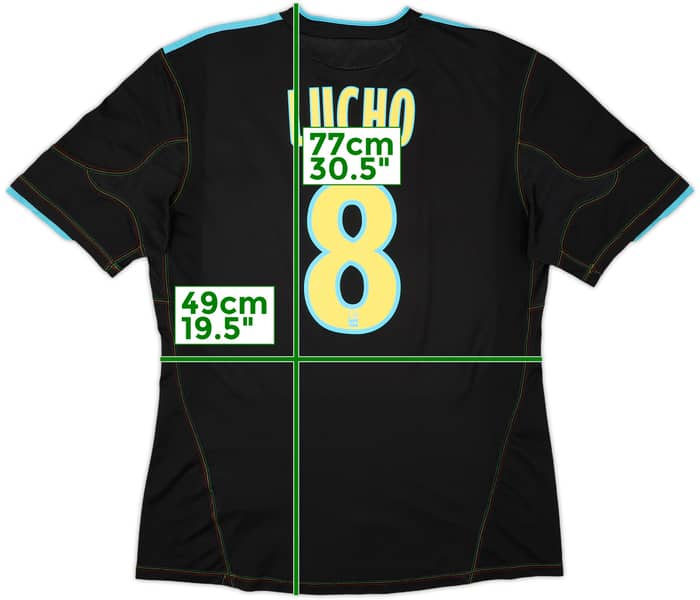 2010-11 Olympique Marseille Third Shirt Lucho #8 - 9/10 - (L)