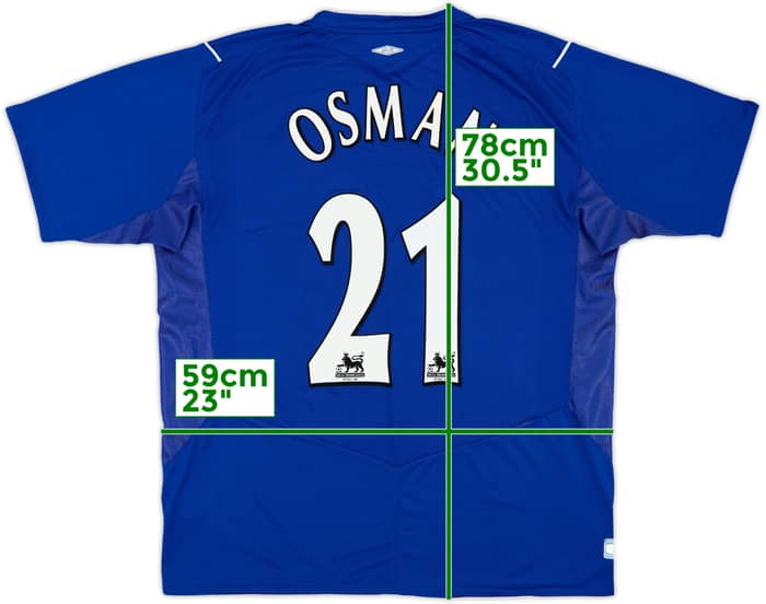 2004-05 Everton Home Shirt Osman #21 - 7/10 - (XL)