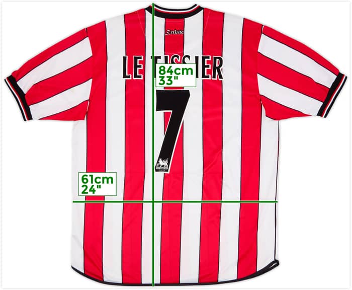 2001-03 Southampton Home Shirt Le Tissier #7 - 8/10 - (XL)