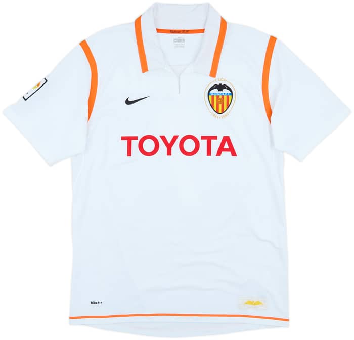 2007-08 Valencia Home Shirt David Villa #7 - 6/10 - (L)
