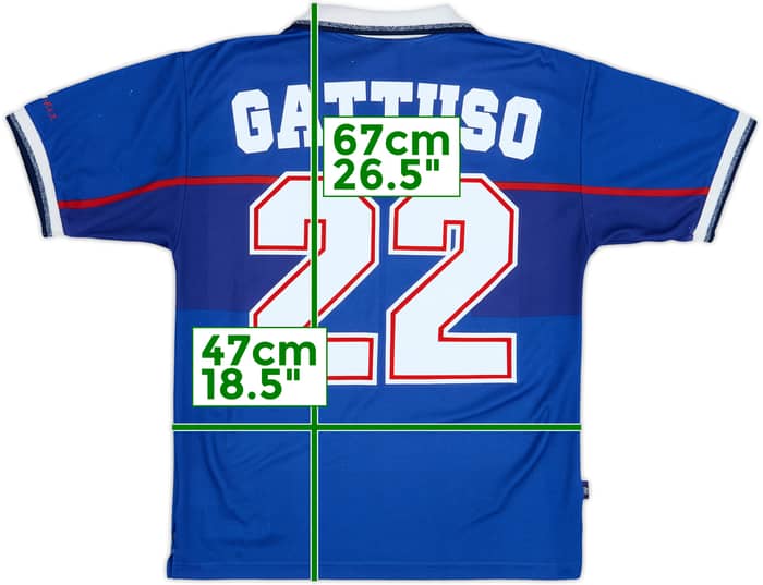 1997-99 Rangers Home Shirt Gattuso #22 - 8/10 - (14-16 Years)