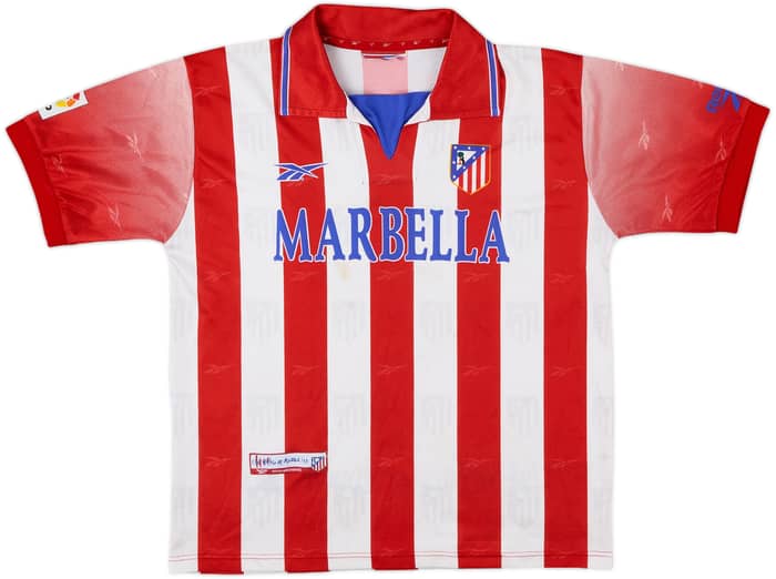 1998-99 Atletico Madrid Home Shirt - 6/10 - (L.Boys)