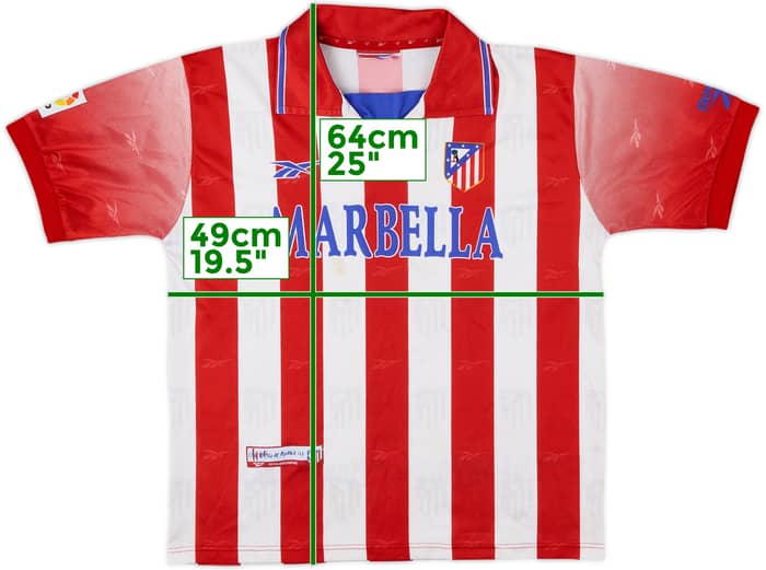 1998-99 Atletico Madrid Home Shirt - 6/10 - (L.Boys)