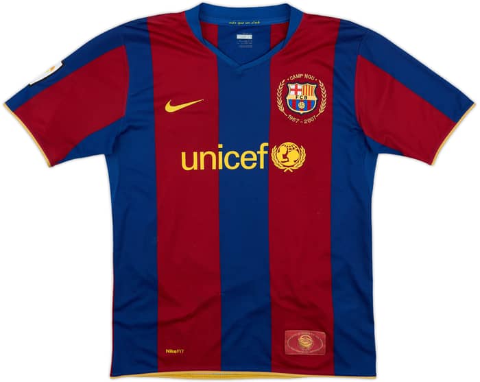 2007-08 Barcelona Home Shirt Ronaldinho #10 - 7/10 - (XL.Boys)