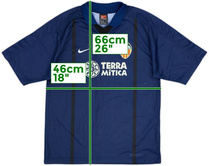2000-01 Valencia Basic Away Shirt - 7/10 - (L.Boys)
