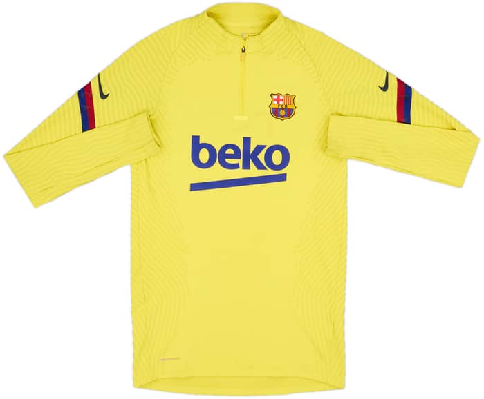 2020-21 Barcelona Player Issue Nike 1/4 Zip Drill Top - 7/10 - (S)