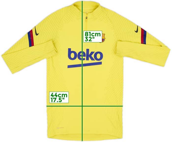 2020-21 Barcelona Player Issue Nike 1/4 Zip Drill Top - 7/10 - (S)