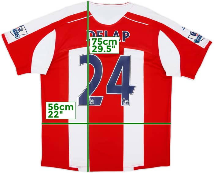 2008-09 Stoke City Home Shirt Delap #24 - 7/10 - (M)