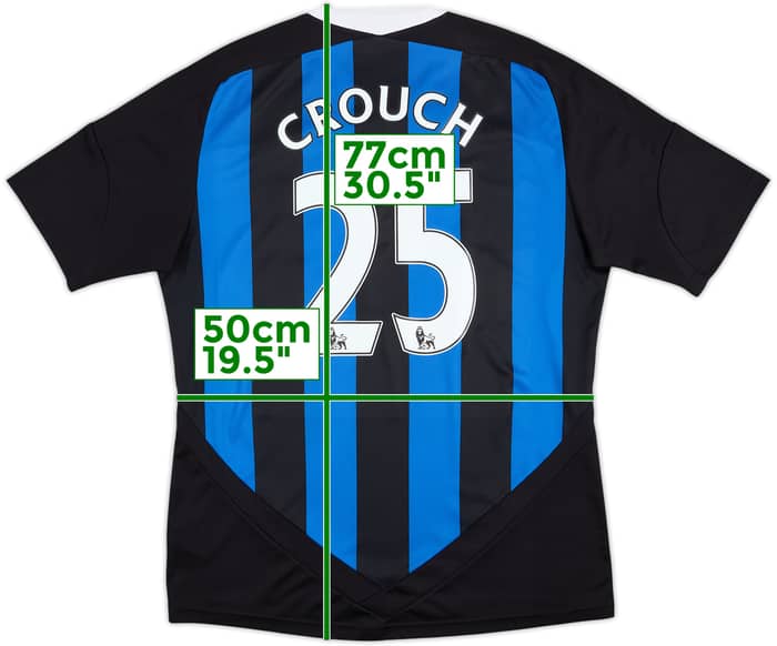 2011-12 Stoke City Away Shirt Crouch #25 - 8/10 - (L)