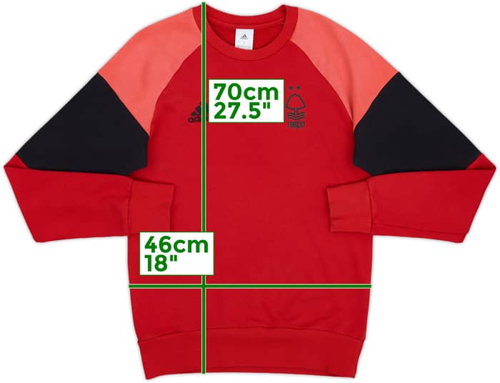 2016-17 Nottingham Forest adidas Sweat Top - 8/10 - (S)