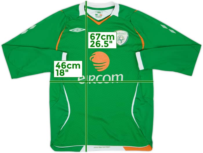 2008-10 Ireland Home L/S Shirt - 5/10 - (S)