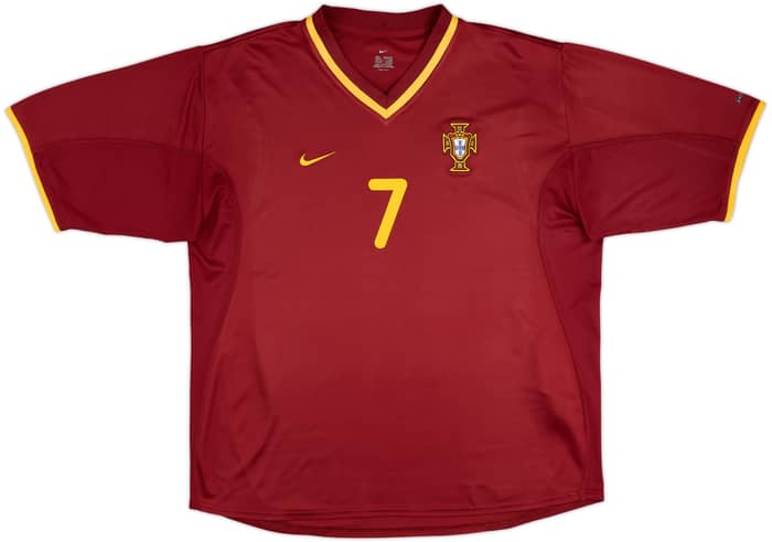2000-02 Portugal Home Shirt Figo #7 - 7/10 - (XL)