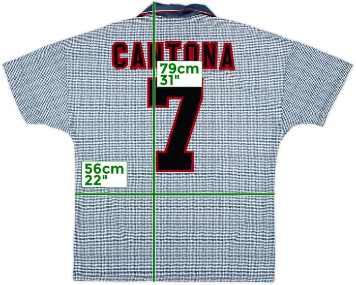 1995-96 Manchester United Away Shirt Cantona #7 - 8/10 - (L)