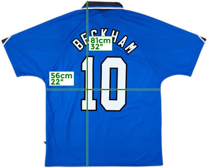 1996-98 Manchester United Third Shirt Beckham #10 - 9/10 - (L)