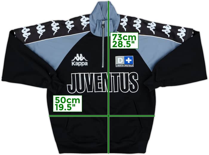 1998-99 Juventus Kappa 1/4 Zip Training Top - 8/10 - (XS)