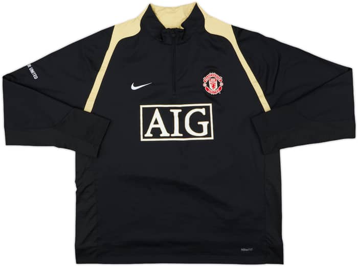 2007-08 Manchester United Nike 1/4 Zip Training Top - 8/10 - (XL)