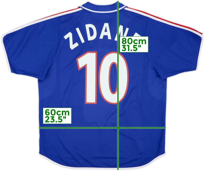 2000-02 France Home Shirt Zidane #10 - 10/10 - (XL)