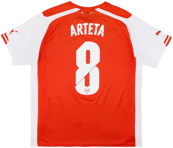 2014-15 Arsenal Home Shirt Arteta #8 - 7/10 - (L)