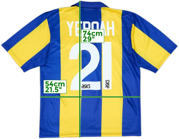 1993-95 Leeds United Away Shirt Yeboah #21 - 8/10 - (M)