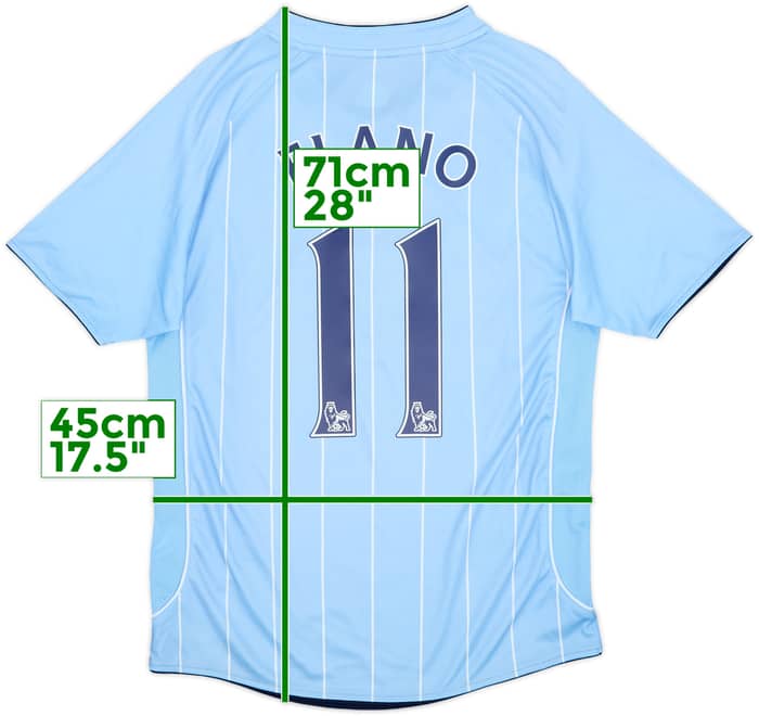 2007-08 Manchester City Home Shirt Elano #11 - 7/10 - (S)