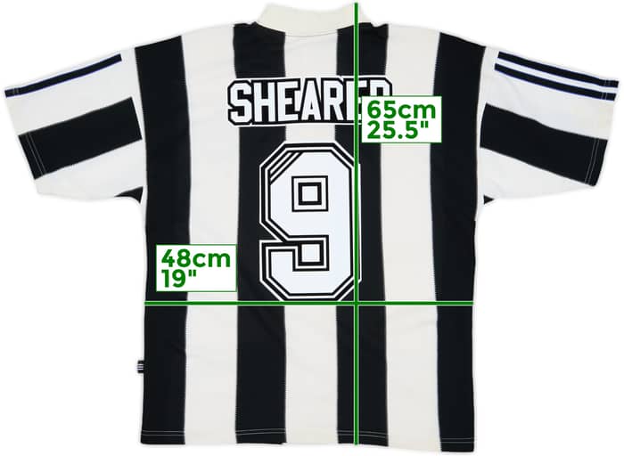 1995-97 Newcastle Home Shirt Shearer #9 - 8/10 - (S)