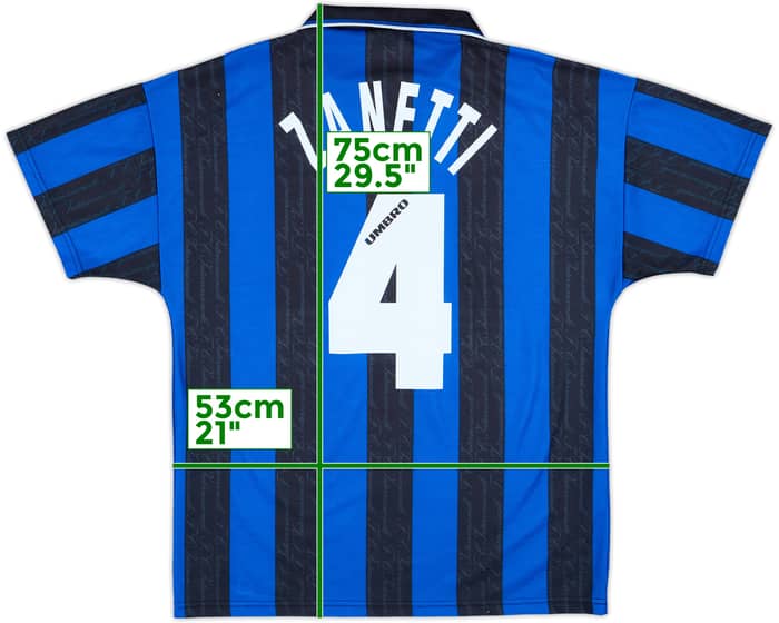 1996-97 Inter Milan Home Shirt Zanetti #4 - 9/10 - (M)