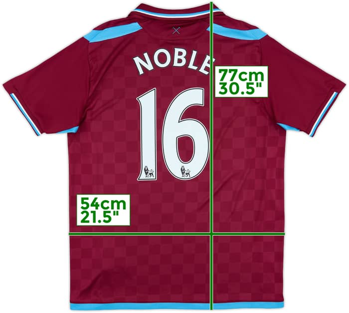 2009-10 West Ham Home Shirt Noble #16 - 6/10 - (M)