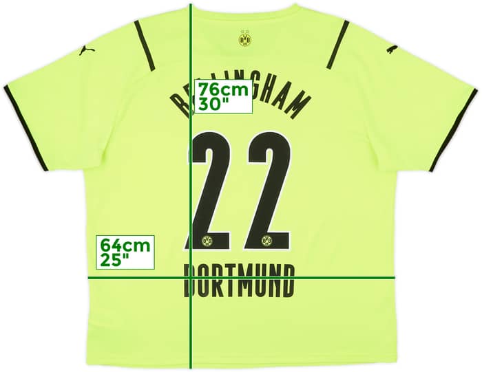 2021-22 Borussia Dortmund European Home Shirt Bellingham #22 - 10/10 - (XXL)