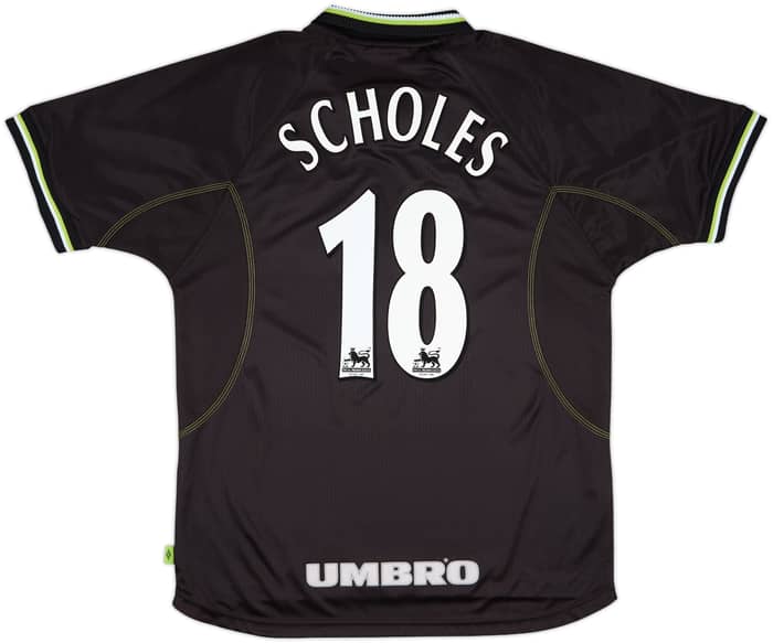 1998-99 Manchester United Third Shirt Scholes #18 - 8/10 - (L)