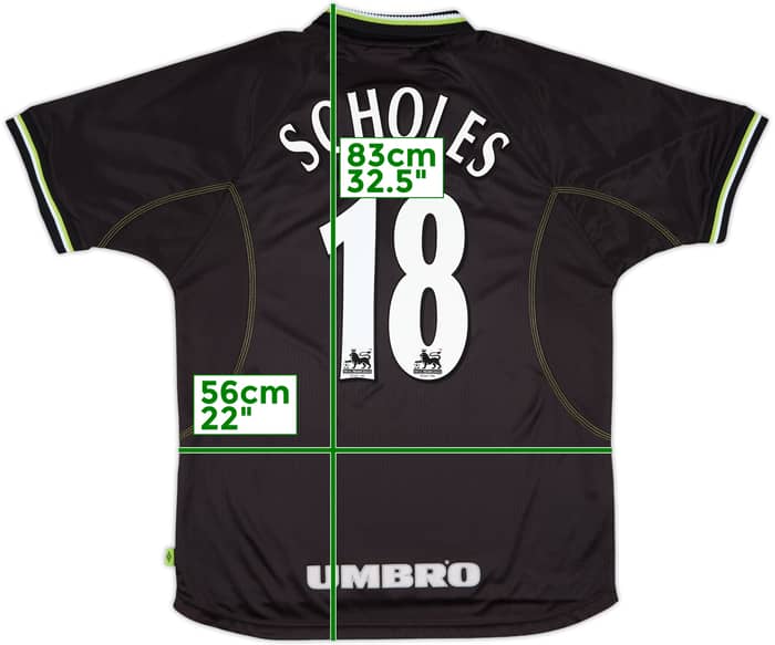 1998-99 Manchester United Third Shirt Scholes #18 - 8/10 - (L)