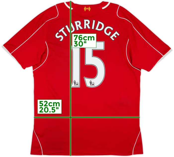 2014-15 Liverpool Home Shirt Sturridge #15 - 6/10 - (L)