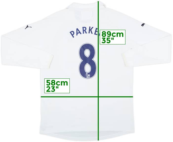 2011-12 Tottenham Home L/S Shirt Parker #8 - 7/10 - (XL)