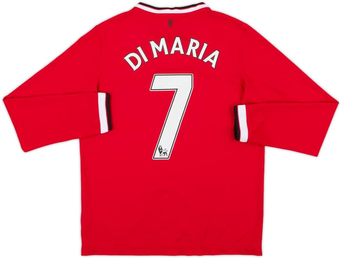 2014-15 Manchester United Home L/S Shirt Di Maria #7 - 8/10 - (XL.Boys)