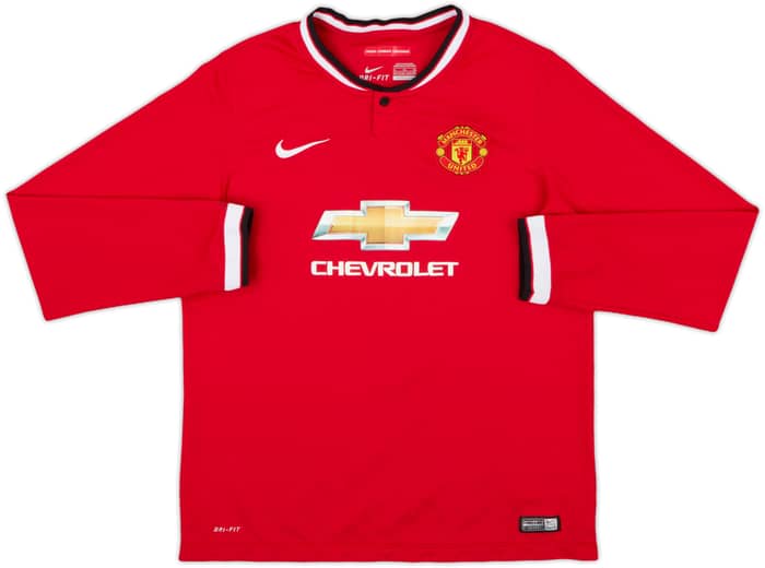 2014-15 Manchester United Home L/S Shirt Di Maria #7 - 8/10 - (XL.Boys)